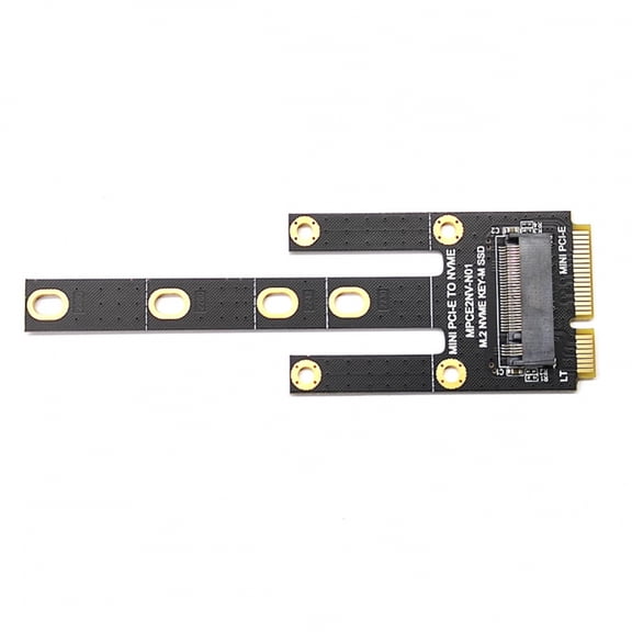 Mini PCI-E Riser Card to NVME M.2 NGFF Key-M NVME SSD Adapter Compatible with NAS Industrial Control Motherboard