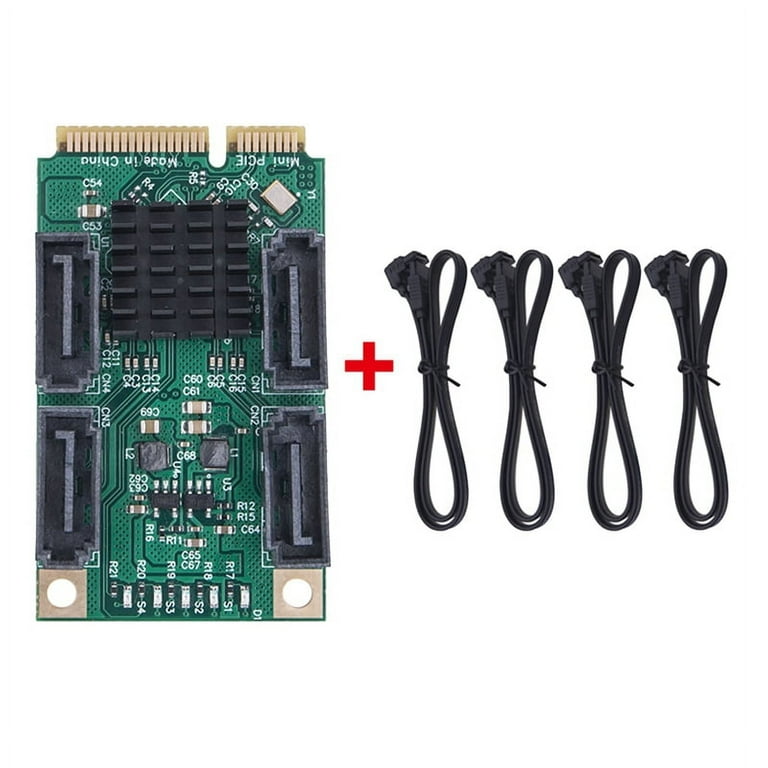 Mini PCI E SATA 4 Port SATA III 6G Mini PCI Express Controller Card SATA3.0 Mini PCI Express SSD Adapter Card Walmart