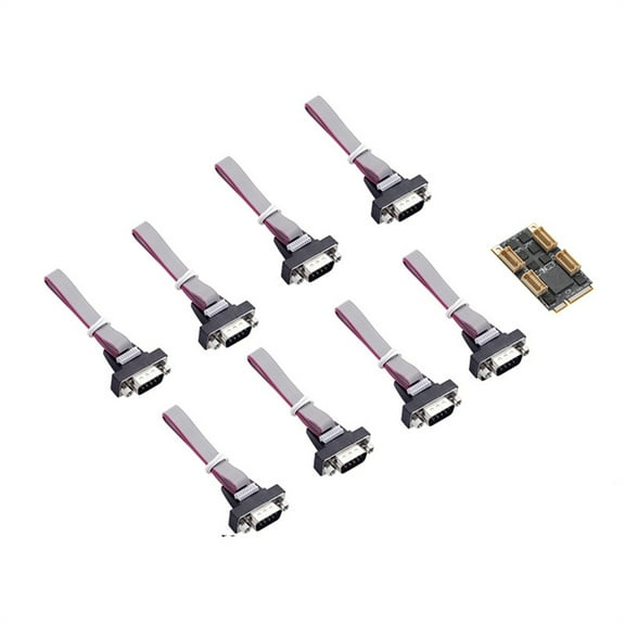 Mini PCI Express 8 Serial Ports Controller Card Mini PCIe DB9 RS232 Adapter