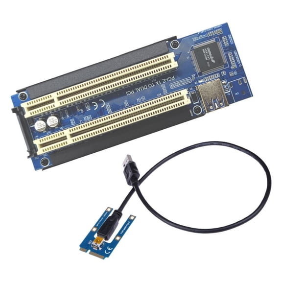 Mini PCIE to Double PCI Card High Efficiency Adapter Converter Board USB Cabble