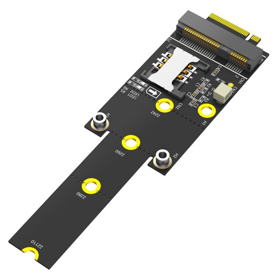 M.2 M Key to Mini PCIe Adapter Card NGFF Converters Card with Card Slot Module Expansion for 2242 2260 2280 221100