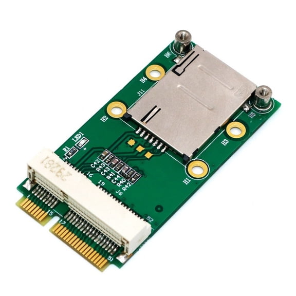 Mini PCIE to Mini PCIE Adapter with Card Slot for 3G/4G WWAN LTE Card Clamshell Card Holder for Laptop Desktop