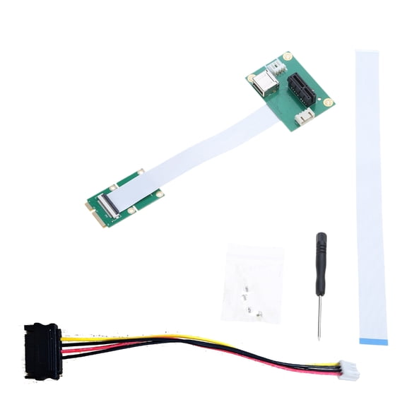 Mini PCIE to PCIE 1X Adapter 64Gbps High Compatibility Horizontal/Vertical Connection for Laptops and DIY PC