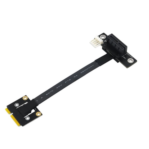 Mini PCIe Ribbon Cable for PC DIY Builders, Internal PCIe Extension Line with Mounting Hole Boards for Desktop Use