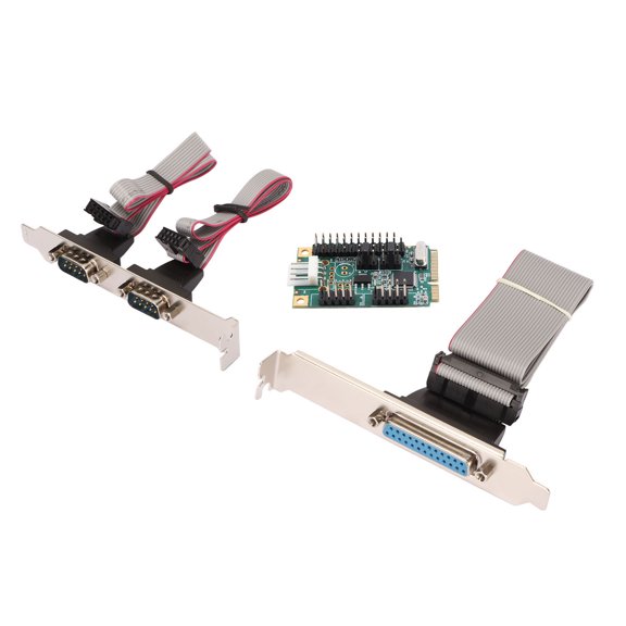Mini PCIe Serial Parallel Expansion Card, 6Gbps PCI Express to Printer LPT Port + 2 Port RS-232 DB9 Adapter for 4U Chassis