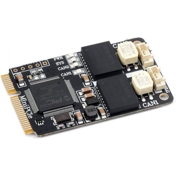 Mini PCIe to Dual Channel CAN Bus Interface Card with Isolation High Performance Hardware for IoT Development Boards and Microcontrollers SKU-27377