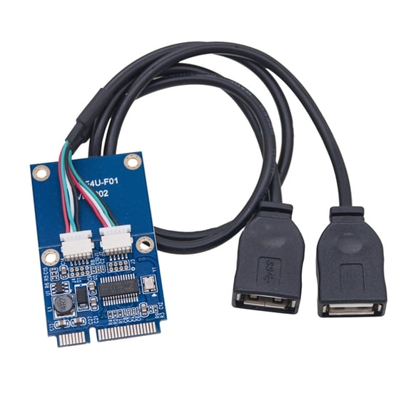 Mini PCIe to USB Cable M.2 Wifi KEY A+E to 2xUSB2.0 Adapter Portable Highly Speed Data Transfer Connectors for Laptop PC