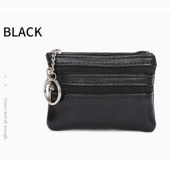 Mini PU Leather Wallet Coin Purse Key Bag Multifunctional Zipper Card Holder for Women