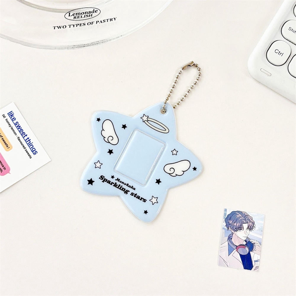 Mini PVC Card Holder Colorful Angel Stars Shape Photocard Holder with ...