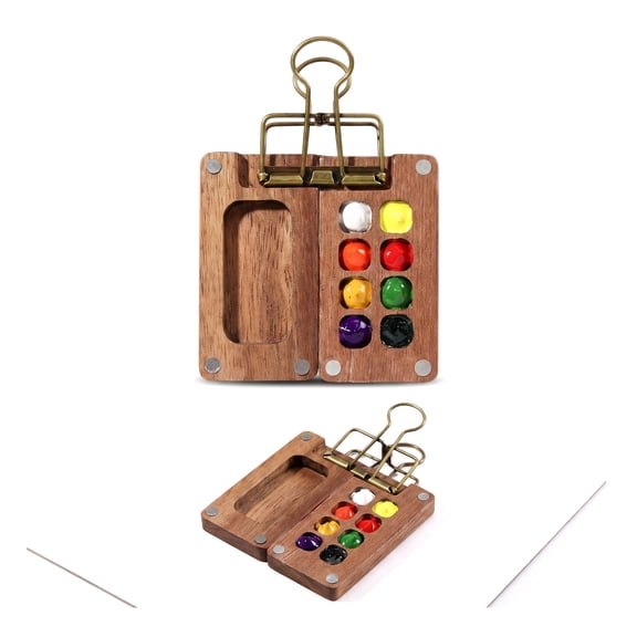 JWGIETK Paint Palette Holder, Compact Storage Organizer for Art Supplies, Watercolor Box Stand for Desk, Studio, Travel