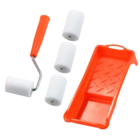 Mini Paint Roller Kit 2 Inch High Density Foam Roller Set with Paint Tray Liner for Home Wall Furniture Interior Painting Corner Edge Touch Up DIY Art Craft Projects