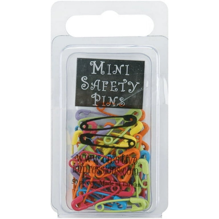 Mini Painted Safety Pins .75 50/Pkg-Tropical