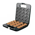 thumbnail image 1 of Mini Pancakes Maker, Mini Donut Maker Machine for Breakfast, Snacks, Desserts & More With Non-stick Surface, Cake Machine, Double-Sided Heating Makes 16 Doughnuts (black New), 1 of 9