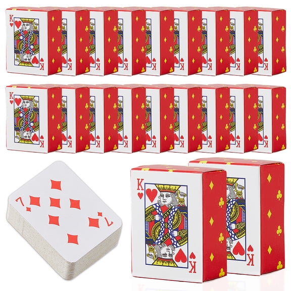Mini Paper Pokers Miniature Playing Cards Toys Mixed Color 40x30x0.2mm