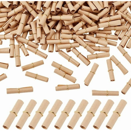 Mini Paper Scrolls for Writing Mini Writable Paper Scrolls Vintage Message Scrolls for Wishing Bottles Present Decor 1set BurlyWood