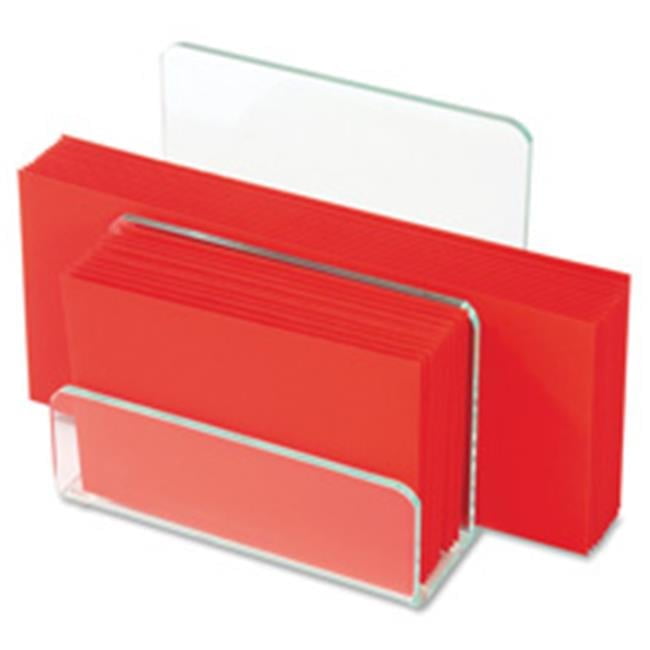 Clear Acrylic Mini Paper Sorter with Green Edges