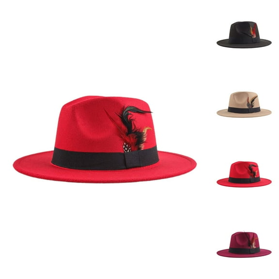 Mini Party Hats â Retro Feather Fascinator Fedora Hat for Women, Vintage Accessory for Festival Events, and Outdoor Celebrations