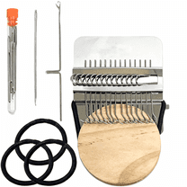 Mini Patchmaker Loom, Knit Patch Kit for DIY Repairs, Portable Darning Loom Tool Set, Quick Patch Loom Kit for Beginners and Mending(10 Hooks)
