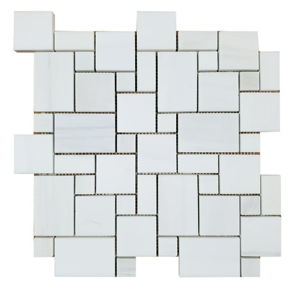 Mini Pattern Dolomit Honed Marble Mosaic Tile