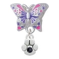 thumbnail image 1 of Mini Paw with Black Crystal - Butterfly Charm Bead, 1 of 1