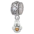 thumbnail image 1 of Mini Paw with Yellow Crystal - Rejoice Charm Bead, 1 of 1