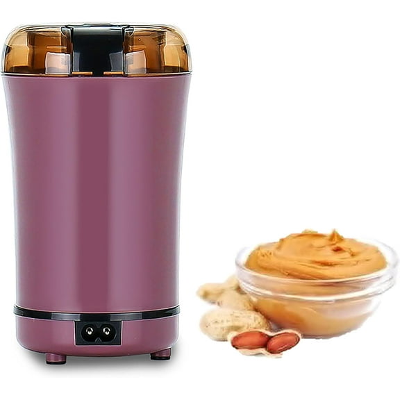 Mini Peanut Butter Machine, Portable Peanut Grinder with Transparent Protective Cover and Brush, 150W Strong Motor Power and Efficient Grinding, Silent and Practical, for Home and Kitchen