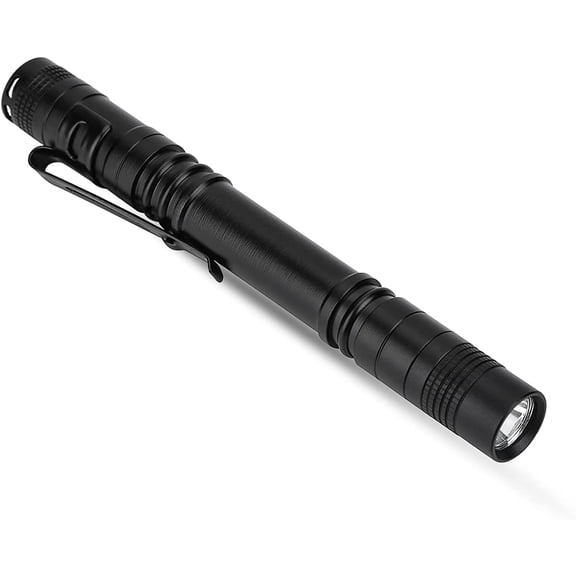 Mini Pen Flashlight 500 Lumens Pocket LED Torch Aluminum Alloy High Brightness EDC Light With Clip Black