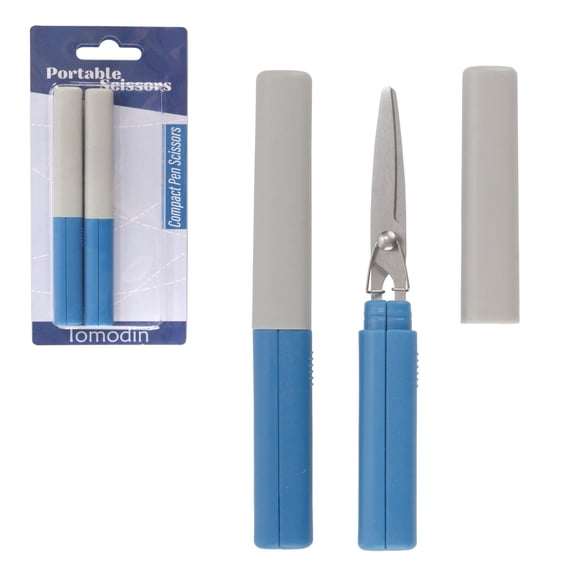 JubileeYarn Mini Pen Portable Travel Scissors - Dark Blue - 2 Pairs