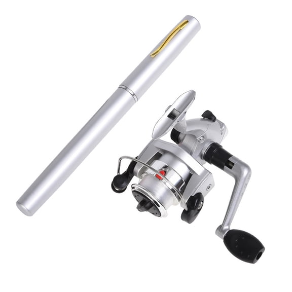 7829 Mini Pen Fishing Rod Set Pen Shaped Telescopic Fishing Rod with Fishing Reel