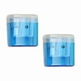 thumbnail image 1 of Mini Pencil Sharpener Set | Transparent Candy Color Oval Shape | Dual Hole Carbon Steel Blades | Leak-Proof Shavings Container | Portable Pocket Size | 4-Pack, 1 of 9