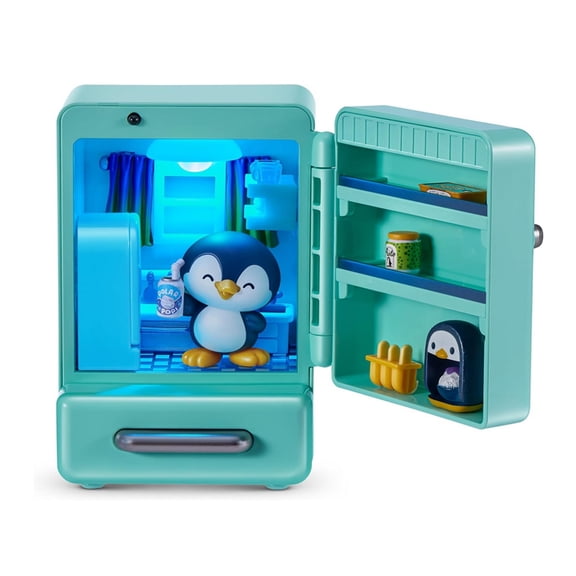 Nook Mini Penguin Fill The Fridge Toy Set Collectible Mini Animal Figurines With Themed Scenes & Surprise Accessories For Creative Gift & Collectible