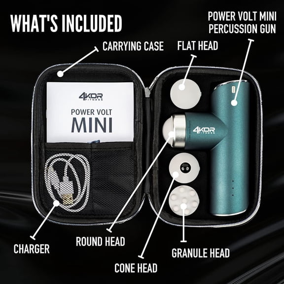 Mini Percussion Massage Gun - Rechargeable Handheld Deep Tissue Vibration Massager for Travel & Home