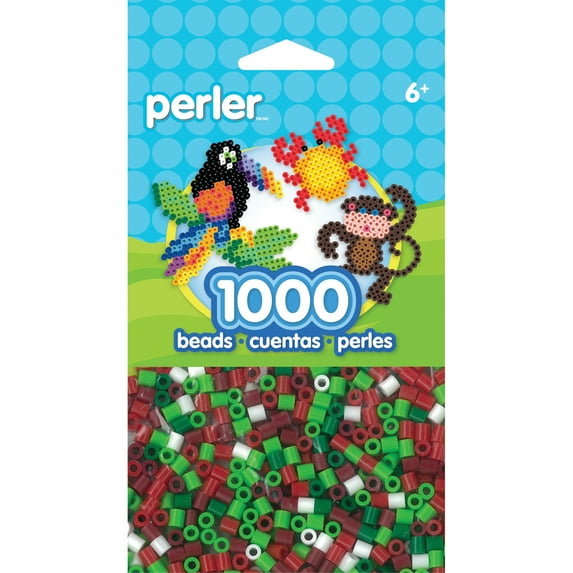 Mini Perler Beads 1,000/Pkg-Holiday Mix, Pk 3, Perler