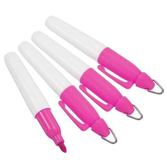 Mini Permanent Markers Golf Ball Marker Pen with Keychain Clip, Pink 4 Pack