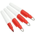 thumbnail image 1 of Mini Permanent Markers Golf Ball Marker Pen with Keychain Clip, Red 4 Pack, 1 of 5