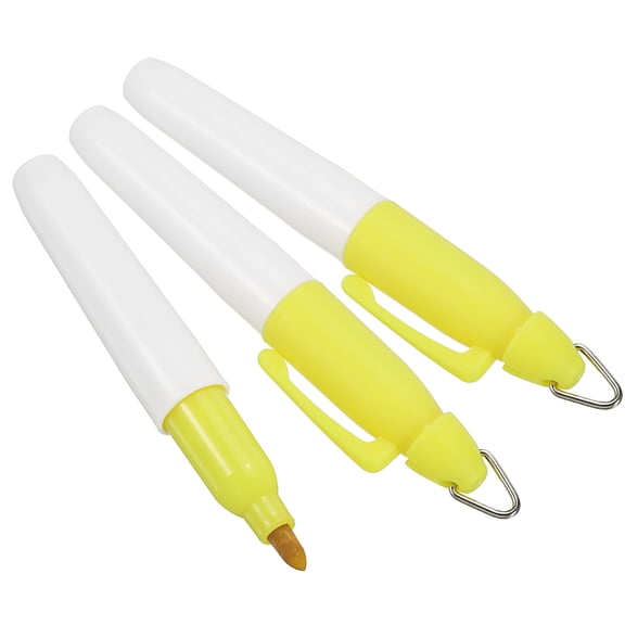 Mini Permanent Markers Golf Ball Marker Pen with Keychain Clip, Yellow 3 Pack