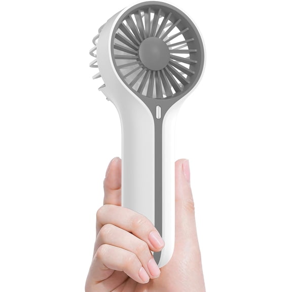 Mini Personal Fan Handheld, Small Portable Handheld Fan, Battery Operated, USB Rechargeable Face Makeup Lashes Desk Fan with Base, for  Women, Men, Indoor (Black)