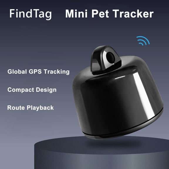Mini Pet GPS Tracker, Collar Attached Anti-Loss Locator, Rechargeable Pet Tracking Device, No Monthly Fee, for Cats and Dogs, 0.5"x0.7"x0.7" Size