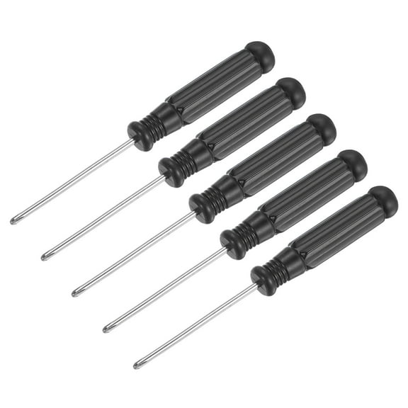 Uxcell Mini Phillips Screwdriver, 2.0mm Cross Head with Black Handle for Small Appliances, 5 pack