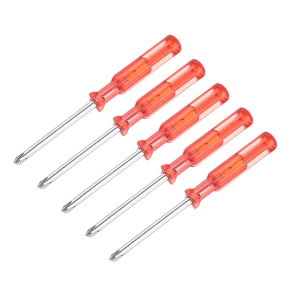 Uxcell Mini Phillips Screwdriver, 2.5mm Cross Head 65mm Length for Small Appliances Repair, 5 Pack