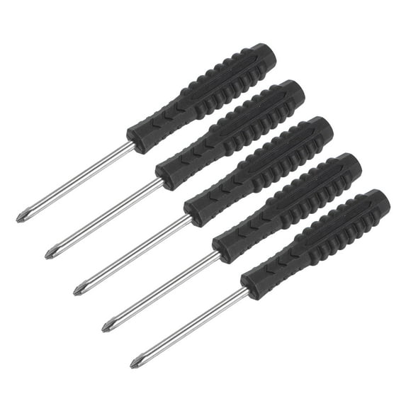 Uxcell Mini Phillips Screwdriver, 3.0mm Cross Head with NonSlip Handle for Small Appliances, 5 Pack