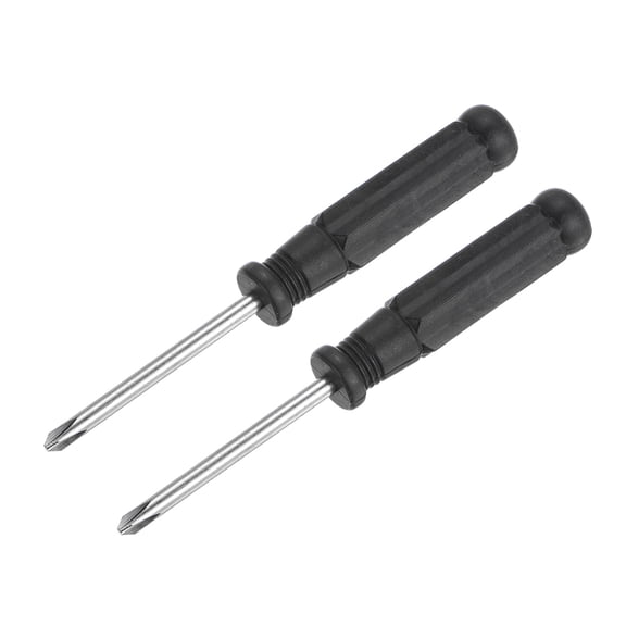 Uxcell Mini Phillips Screwdriver, 4.0mm Cross Head with Black Handle for Small Appliances, 2 Pack
