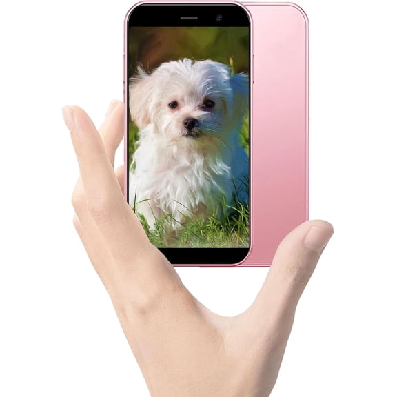 Mini Phone 2G+16GB Smartphone 3.0 Inch Android 8.1 3000mAh Small Mobile Phone Student Pocket Cell Phone Dual SIM GPS Face ID(Pink)