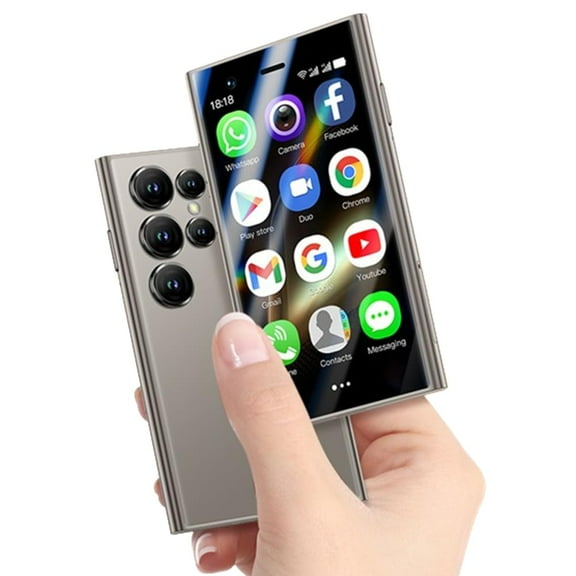 Mini Phone SOYES S24 Pro Max 4G Unlocked Stundent Smartphone Small Size 3.0 inch 2500mAh MP3 MP4 Android 10.0 5MP Face Recognition Cellphone Backup Mobile Phone