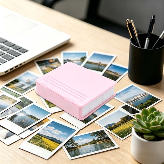 Mini Photo Album 3 Inch Pictures Portable Folding Photo Storage Organizer Scratch Resistant Memory Book Travel Desk Keepsake Holder for Gift Party Souvenir Storage