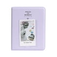 thumbnail image 1 of Mini Photo Album with 64 Pockets, PVC Small Photo Storage Album for 3-Inch Photos, Compact & Portable, Multi-Functional Organizer for Cards & Photos, Purple, 1 of 9