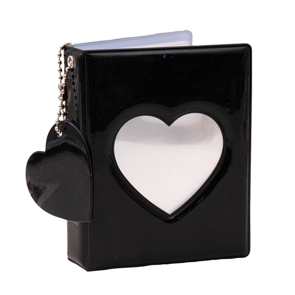 Mini Photo Album , Black Mini Picture Card Holder For 3X5 Inch Photos Portable Pocket Size Storage For Travel Office Desk And Family Keepsakes, 1 Pack Durable Compact Design For