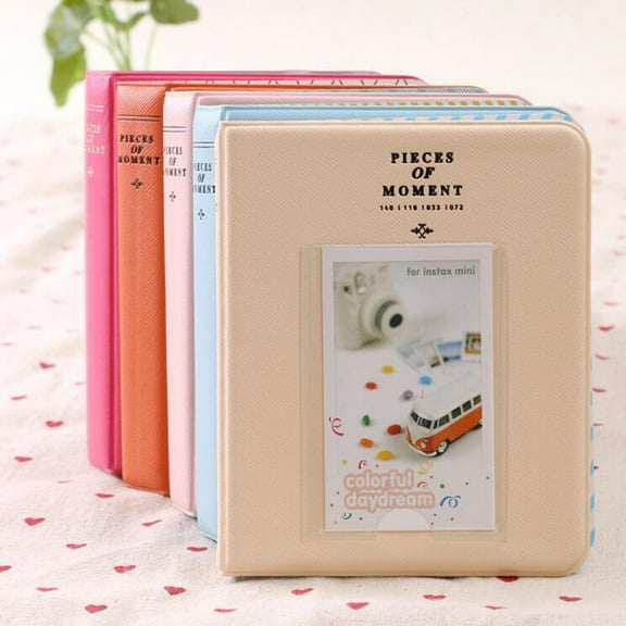 Mini Photo Album with 64 Pockets for Fujifilm Instax Mini Instant Camera & Name Card, 3-inch Memory Storage Picture Holder