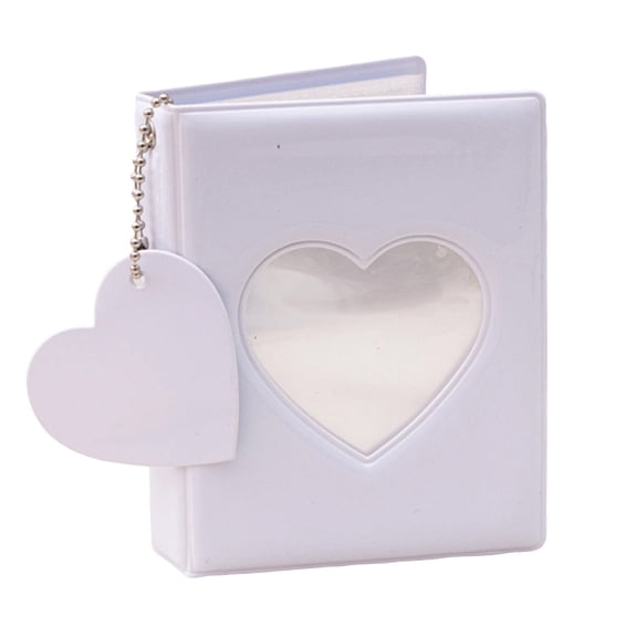 Mini Photo Card Album, White Portable Photo Holder For Pocket Size Picture Storage Small Photo Organizer For Travel Pocket Photo Storage Holds 4X6 Inch Photos Compact Mini Album