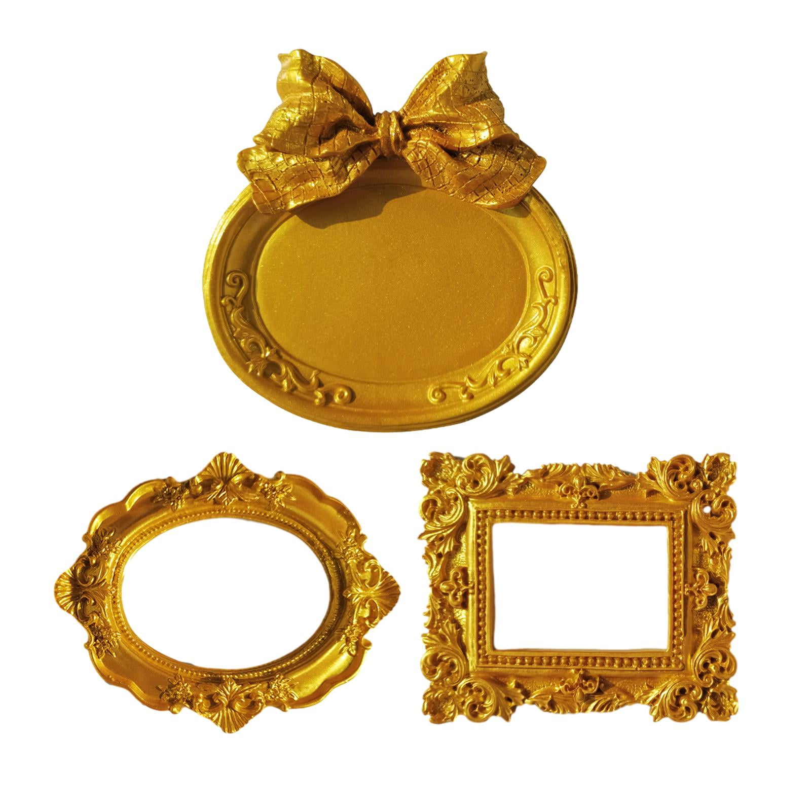 Mini Photo Frame Embossed Decorative Resin Frame Vintage Style Picture